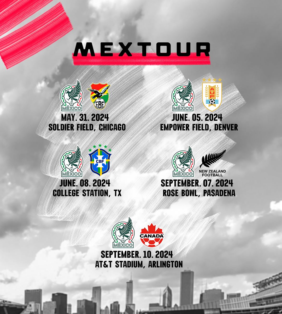 The #MEXTOUR 2024 is here! 🇲🇽🙌

All the dates, opponents & host cities confirmed! 🤩 You ready, Incondicionales?

#VamosTodos #SomosLocales