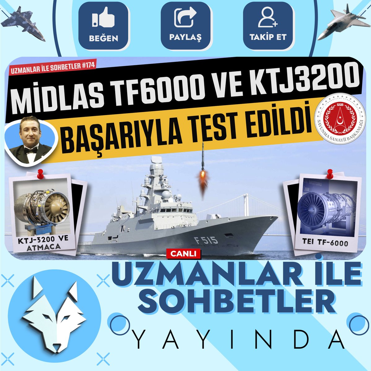 📢Midlas TF6000 ve KTJ3200 Başarıyla Test Edildi | Canlı Soru - Cevap
🔗youtube.com/live/0wyz2Wutl…
#midlas #tcgistanbul #hisardrf #aselsan #roketsan #tf6000 #tf10000 #tf35000 #ktj3200 #atmaca #atmacafüzesi #savunmasanayi #milliteknolojihamlesi #canlı #sorucevap