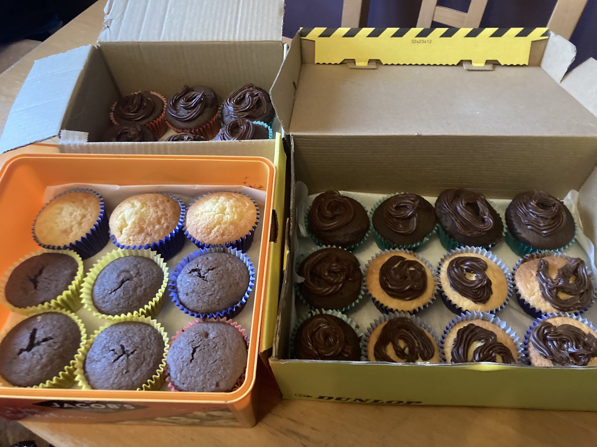 50 cupcakes made for our Global Tea Party at Liberton Hospital tomorrow to celebrate Swallowing Awareness Day #NHweek <a href="/NHWeek/">N&H Week</a> <a href="/rcsltscot/">RCSLT Scotland</a>