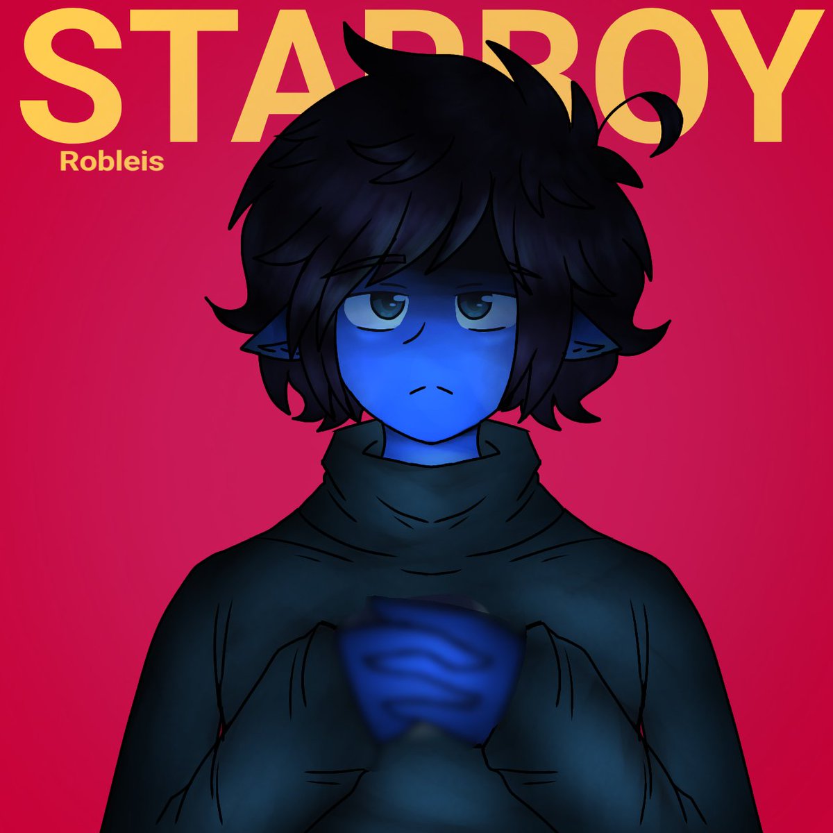 UwMiriam's tweet photo. Robleis como en una portada 👽☕
o algo así 🤓

no quedo como quería pero  igual está bien 🐧☕

rob cubito :)🤙🏻✨☕🎶

#robleisfanart #myart #digitalart #DigitalArtist #robleis https://t.co/Y3sHBWPPqt