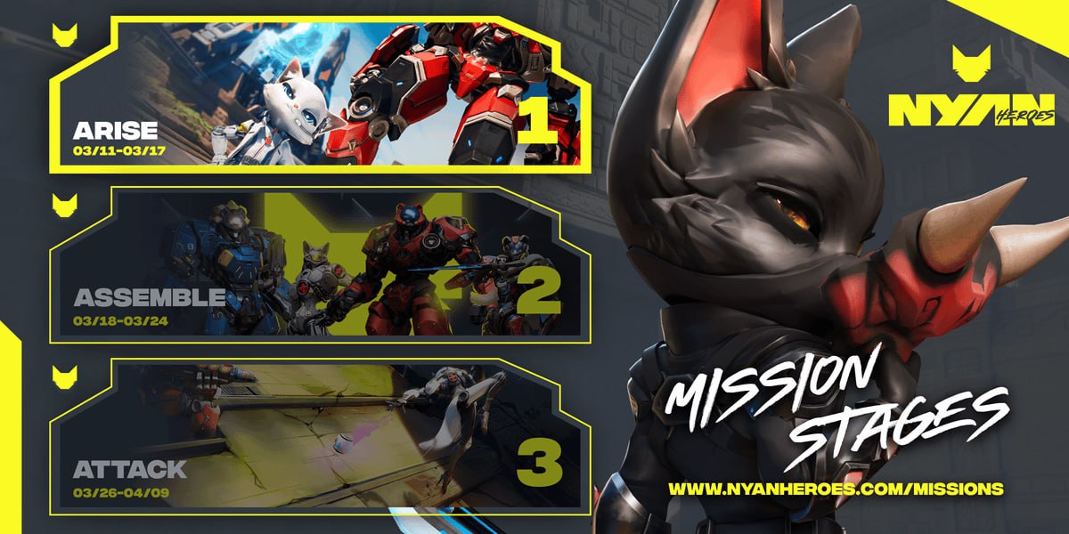 AirdropCrypto68's tweet photo. 🚀 Join Nyan Heroes #airdrop! Nyan heroes is a new #Web3 shooter on #Solana!
🎁 Rewards: meows points that will be converted in $NYAN at TGE!
🔗 Join now 👉 https://t.co/gXB75OMHBm
Ref. code 👉 Marco46088
1️⃣ Sign-up with twitter
2️⃣ bind ref. code
3️⃣ do all unique and stage 1 mission
✅ Done!
⚠️ Ends: 17 Mar. 2024 (stage 1)
#Web3Gaming #PlayToEarn #GameFi #Metaverse #gaming #NFTGaming $SOL #SOL #SolanaAirdrops #SolanaSeason #cryptocurrency #CryptoCommunity #crypto #Airdrops #CryptoAirdrops #AirdropFam #AirdropGiveaway #AirdropCrypto #CryptoAirdrop #Web3 $BTC #BTC #Bitcoin