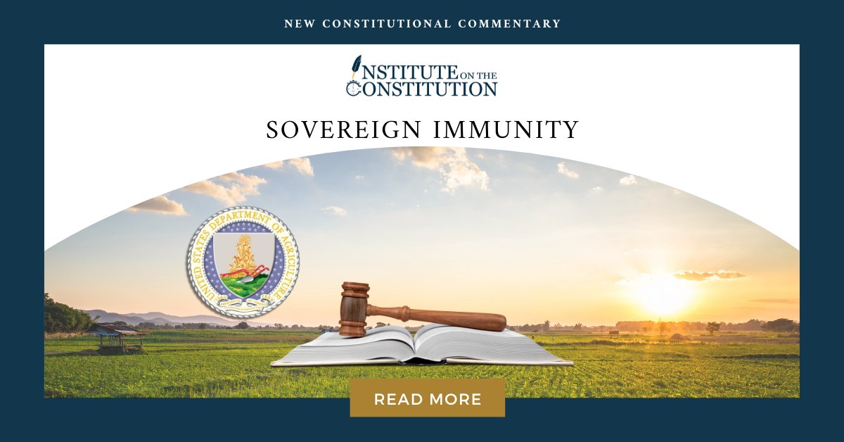 IOTC_MAY0's tweet image. In the United States, who is sovereign?
Did we replace a sovereign monarch with a sovereign oligarchy?
Do you need government’s permission to sue it?

Learn More...
bit.ly/3PiAhCC 

#sovereignimmunity #Constitution #agriculture #USDA #government