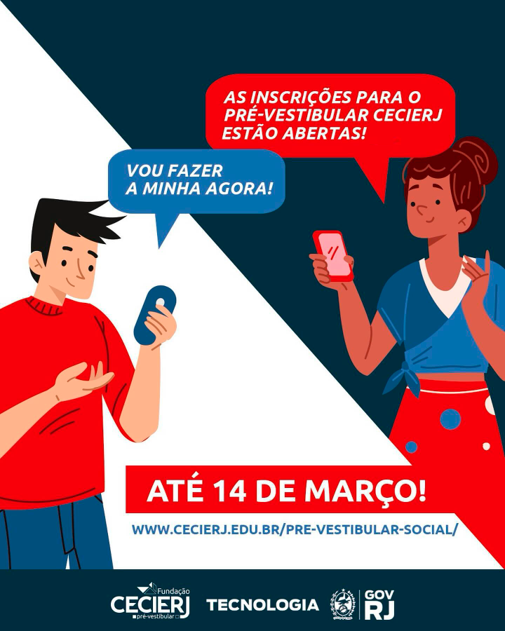 uerj_oficial's tweet photo. O prazo para as inscrições do pré-vestibular social da Fundação Cecierj termina nesta quinta (14). O curso é gratuito e oferece mais de oito mil vagas para estudantes formados ou que estejam cursando o último ano do ensino médio. Inscreva-se: https://t.co/Fk0PuTkJxB

#Vestibular https://t.co/0ihVJxja1j