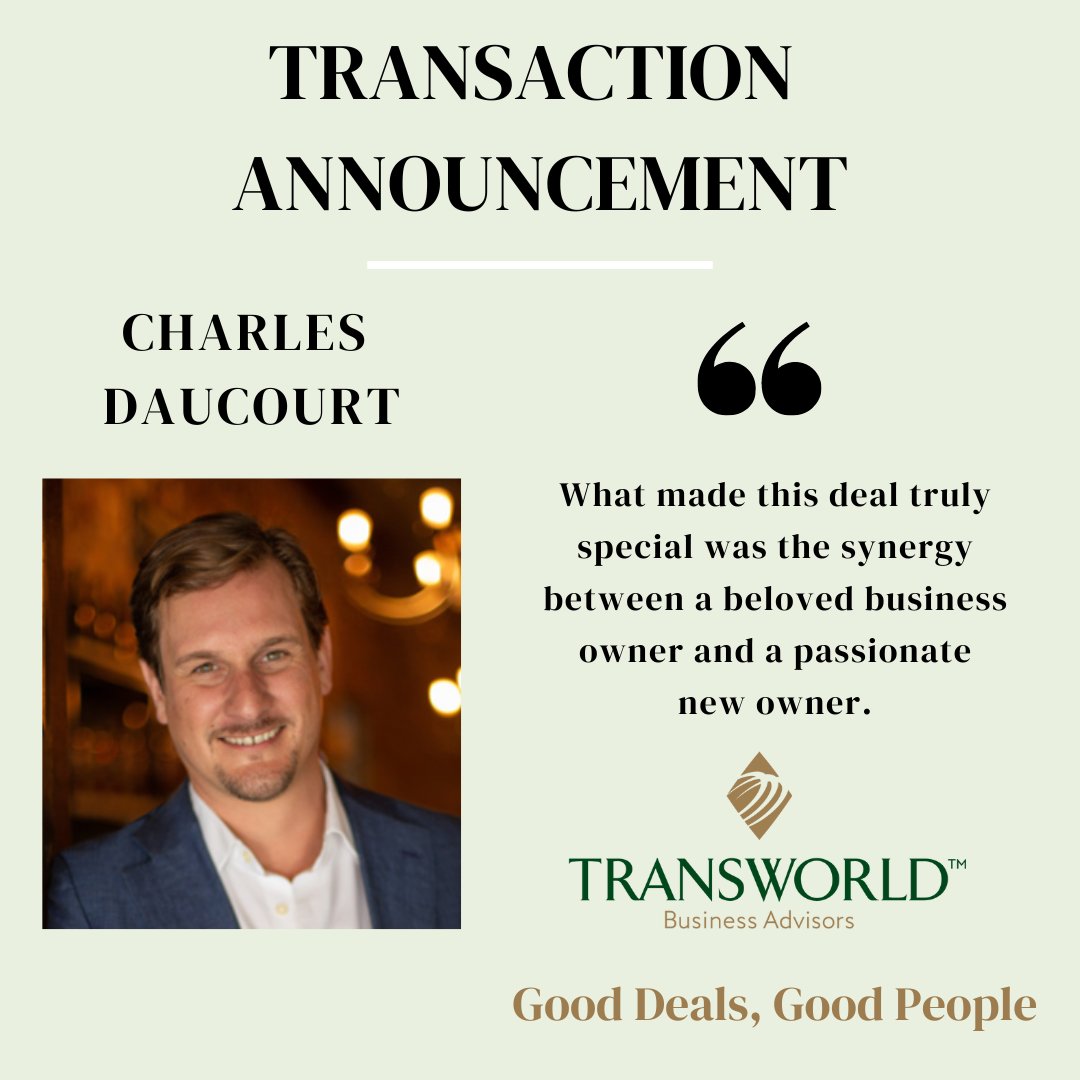 tworld.com/RVA

#transworldrva #newbusinesslisting #buyabusiness #transworldrva #transworldbusinessadvisors #sellmybusiness #buyabusiness #entrepreneur #franchise #businessforsale #rva #delmarva #dmv #delaware #virginia #maryland #tworld #sales #CEO #beyourownboss...