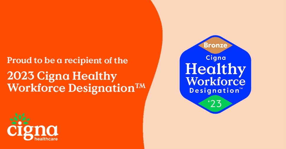 Exciting journey promoting #employeehealth for #teamkeymark!  We are excited and encouraged to be recognized with a Cigna Healthy Workforce Designation for the effort. Huge thanks to our dedicated team for making our workplace healthier and happier! 🦾 #CignaHWD #wellness #health