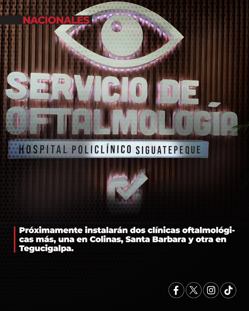 #NACIONALES 🇭🇳
👀¡Los hondureños se beneficiarán con cirugías oftalmológicas gratis!🏥

🥼🩺Los médicos especialistas cubanos brindarán atención digna a las personas que más lo necesitan. 😎

#Cubasalvavidas #Honduras #Cuba #Médicoscubanos #comunidadoftalmologica #saludocular…
