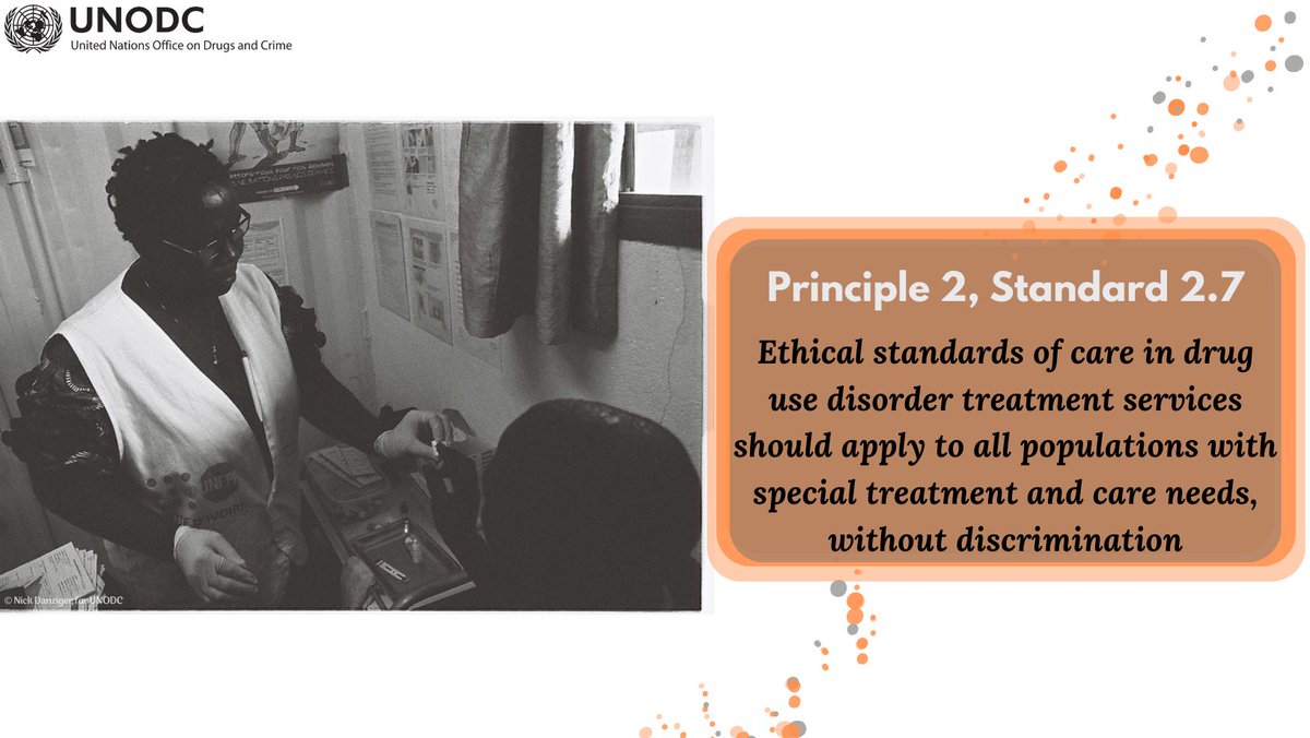 UNODC_WCAfrica's tweet photo. #EthicalStandardsOfCare
7. #Ethics should be applied to all #populations with special #treatment & #care needs with #NoDiscrimination
https://t.co/ysqc7siJxz
#Principle2
#CareNeeds https://t.co/i1NHhHbklC