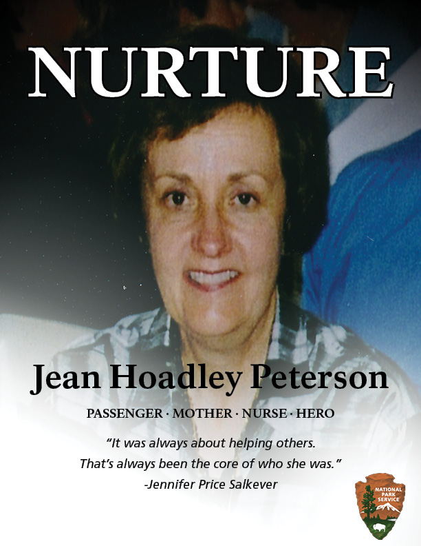 We remember Flight 93 passenger Jean Hoadley Peterson. After many years as a nurse and nurse instructor, she had retired by 2001 and continued to fill her days with service to others. 

To learn more about Jean, nps.gov/people/jeanhoa…

#WomensHistoryMonth #Honor93
