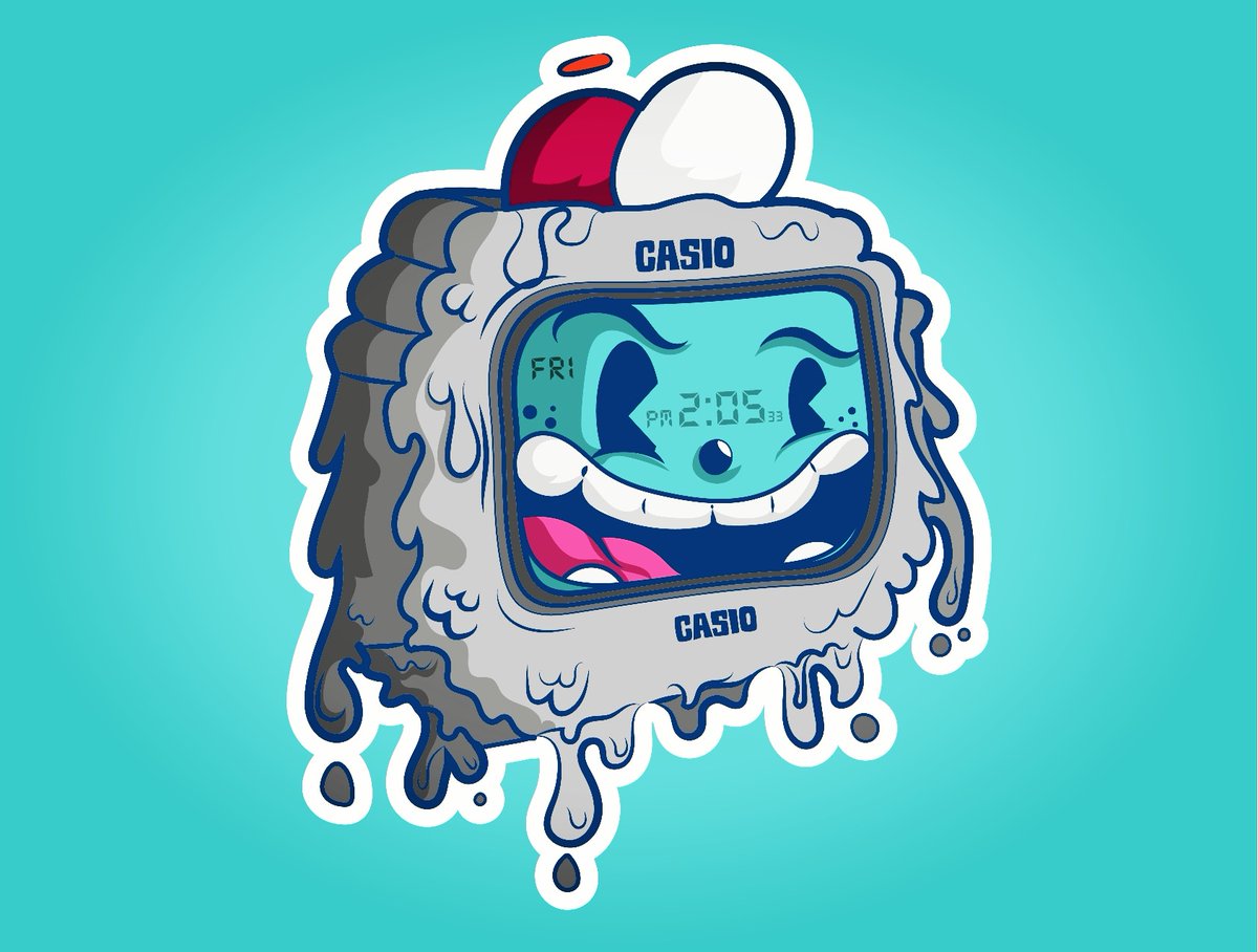 ZombieCorpCo's tweet photo. Resultado final del primer #character #sticker inspirado en relojes. Parte del pack que nos comisionaron. 🤟🧟‍♂️ #ilustración #illustration #characterdesign #stickerdesign #diseñográfico #graphicdesign https://t.co/6uBS35GkNp