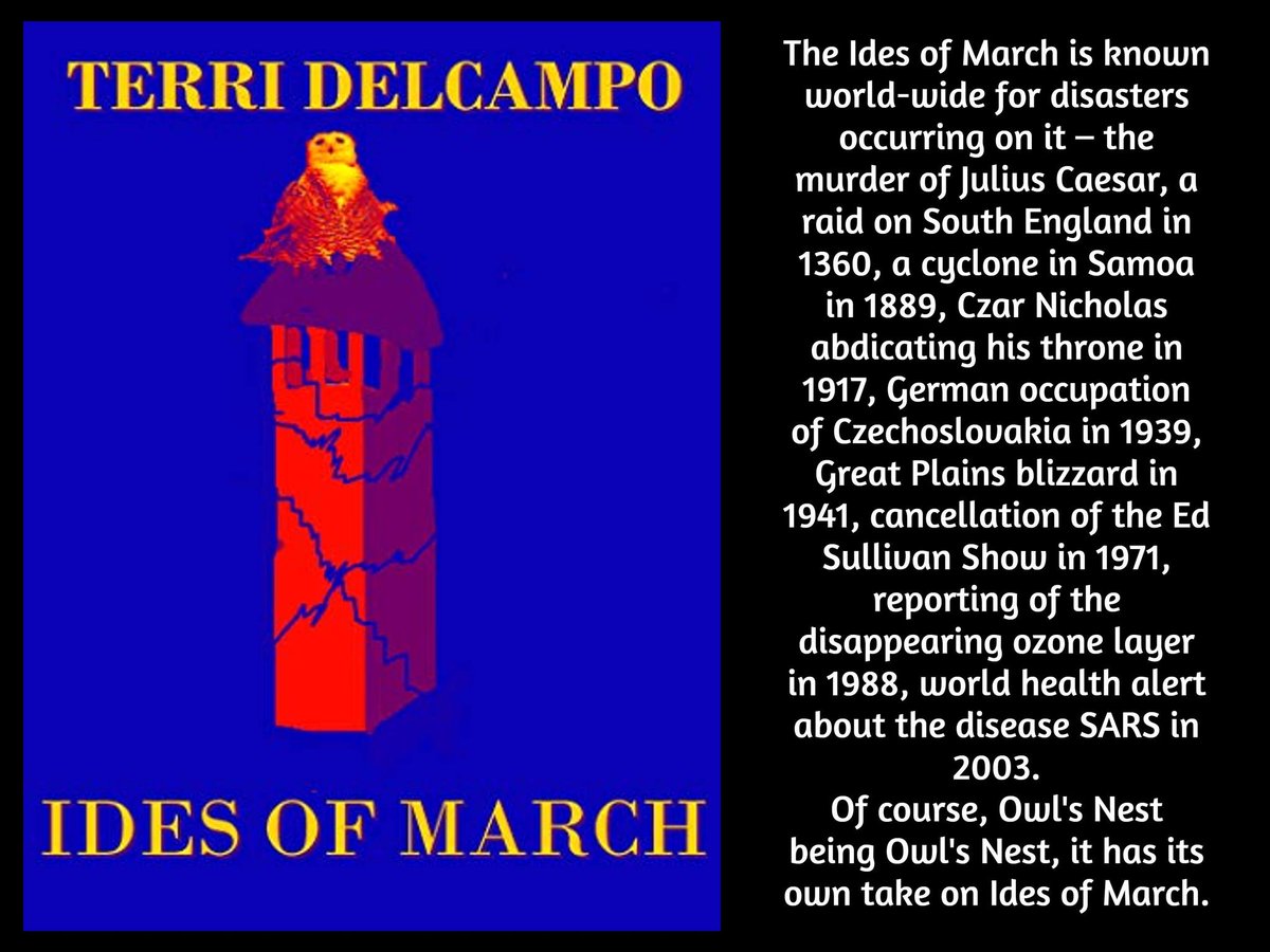 IDES OF MARCH - BY TERRI DELCAMPO blazingowlpress.blogspot.com/2024/03/ides-o… amazon.com/gp/product/B07…… #horror #darkfiction #paranormal #shortstories #occult #ooky #spooky #ebooks Read Ides Of March, by Terri DelCampo, for a truly different addition to Ides of March happenings.