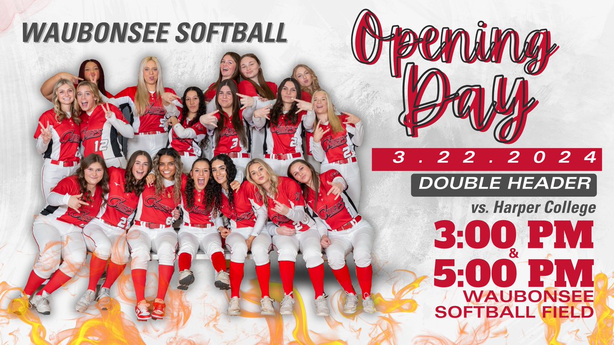 🥎 While @WCCchiefsSB are warming up their season in Florida, mark your calendars for #OpeningDay next week! 🥎 For the full schedule: bit.ly/3TywfIM