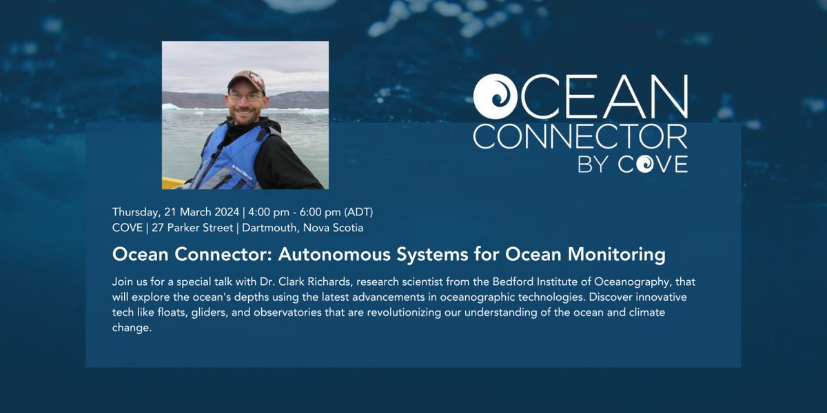 Joignez-vous à @COVE_Ocean pour le prochain rassemblement #OceanConnector le 21 mars à 16h00 HNA ! 🤝💧 Inscrivez-vous dès maintenant : ow.ly/fA3u50QRczl
#Ambition2035 #OceanOpportunities