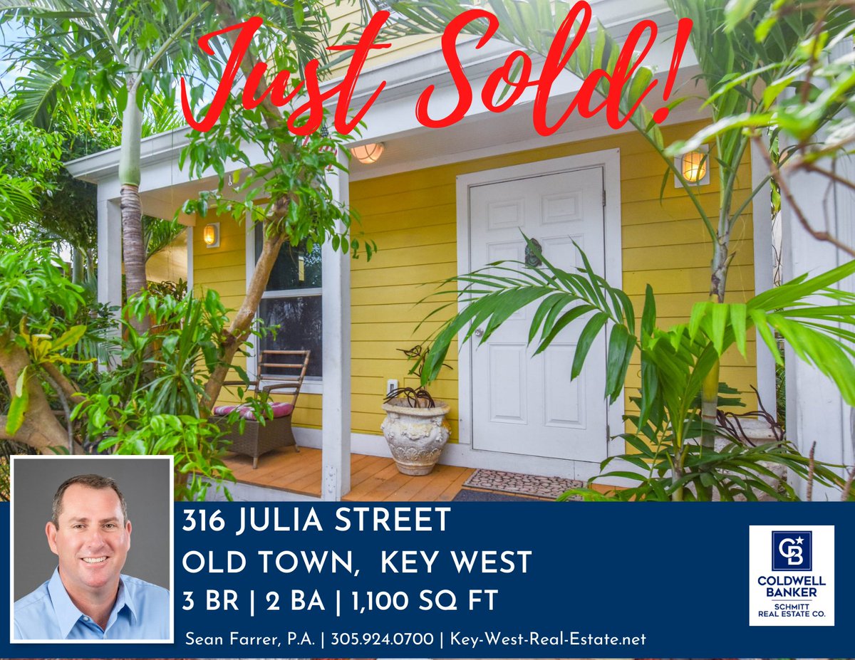 JUST SOLD!! 🌴🏠316 Julia Street, Key West. Charming 3BD/2BA Old Town home!! Congratulations to the Buyers and Sellers and thank you to everyone involved!!
Call/text Sean today for a FREE Market Analysis of your property. 305-924-0700
#keywestrealestate #keywesthomes #oldtown