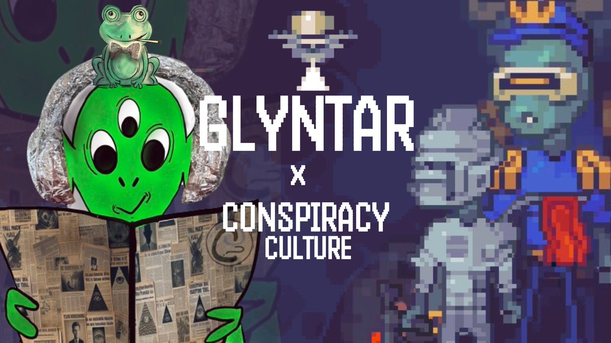 Conspiracy_NFT_'s tweet photo. ✨GIVEAWAY TIME📷

@Glyntar conspiring on @StargazeZone soon!!  

Glyntar gave us 🎉10x WL🎉

How to win?

Follow @Glyntar and @Conspiracy_NFT_ 
 
Like, RT, Tag 3 frns ❤️🔁3️⃣ 

Drawing in 📷48hrs 

Join the Glyntar Discord too!
https://t.co/6MUHqdTE3S https://t.co/EN79Yy7pYs