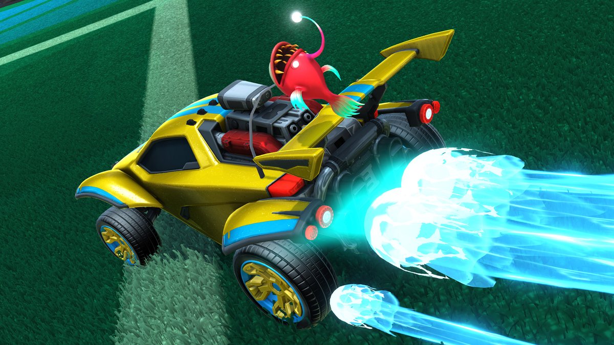 Get ready for watery raves and jamming with the clams 🐚 By going up the Rocket Pass Premium Tiers, you can submerge yourself in a treasure chest of aquatic-themed items!