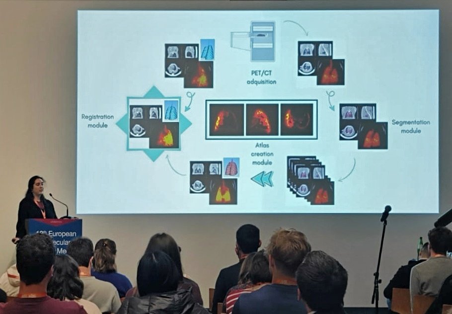 Today Helena presented her work at the 'Lung & X-Ray Imaging' Study Group in #EMIM24. Well done!! 🫁☢️