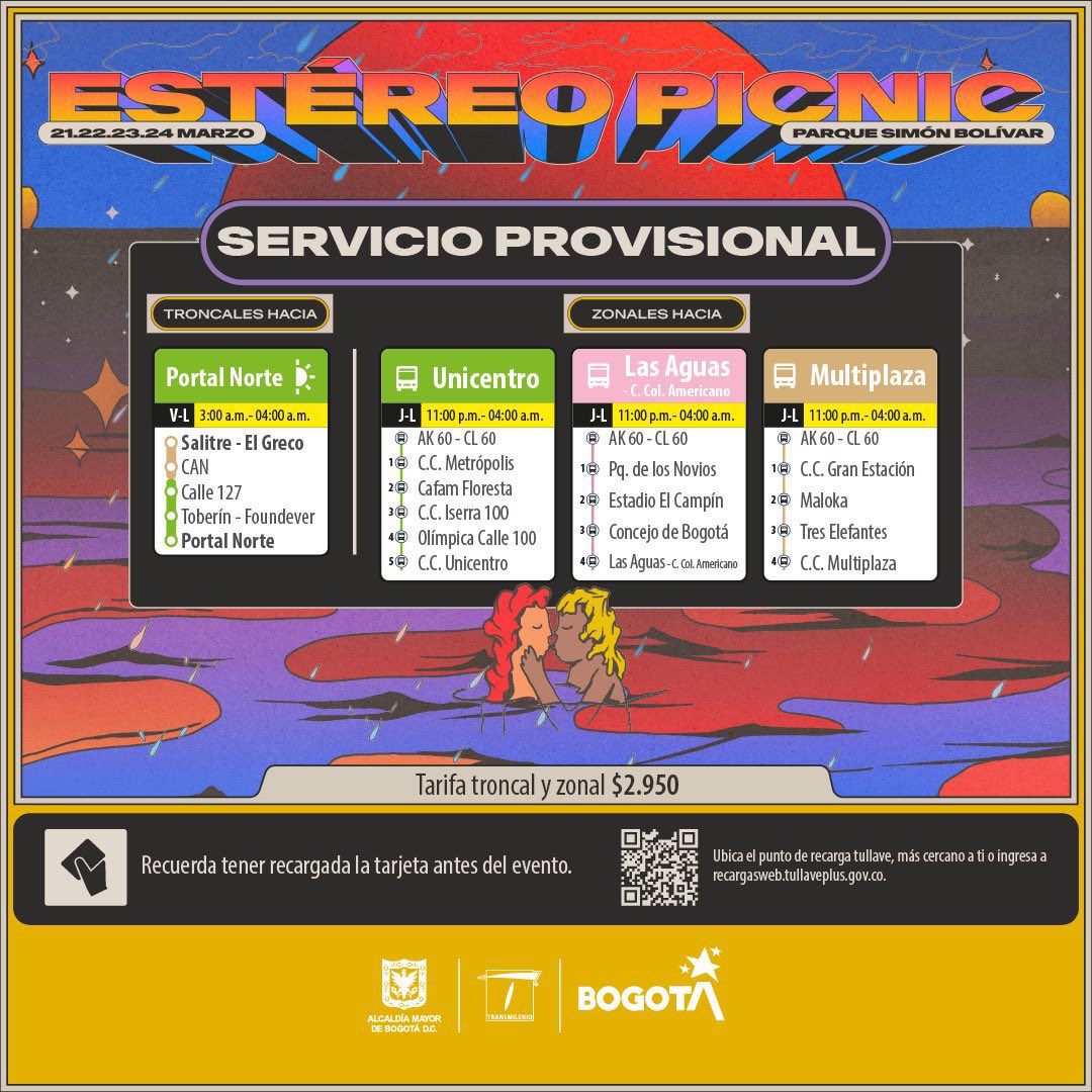 CCalderonRA's tweet photo. ¡Qué nota que activen rutas provisionales para los asistentes al @Festereopicnic_! Así debería ser con todos los grandes eventos nocturnos en la ciudad 🧵 https://t.co/F7pZet3EoZ