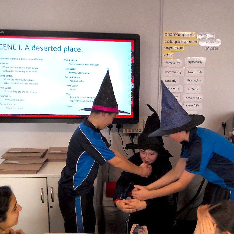 Pupils took part in our annual book swap and couldn’t wait to start their new books! In English the Year 5s have been working hard on playscripts for their summer production and Year 8 donned witches’ hats to bring the opening scene of the ‘Scottish Play’ to life. #reading