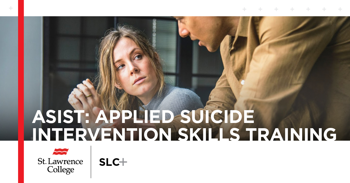 ASIST is a two-day skill building workshop that will increase your willingness, confidence, and capacity to provide interventions to persons with thoughts of suicide. 

Kingston Campus: March 23-24, 8:30am-4:30pm.
Register here: parttime.stlawrencecollege.ca/stlaw/course/c…