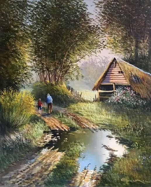 Make_u2_happy's tweet photo. 🎨After the rain (1990)
 Raymond Quence
French artist (b.1934) https://t.co/g842yS1qq6