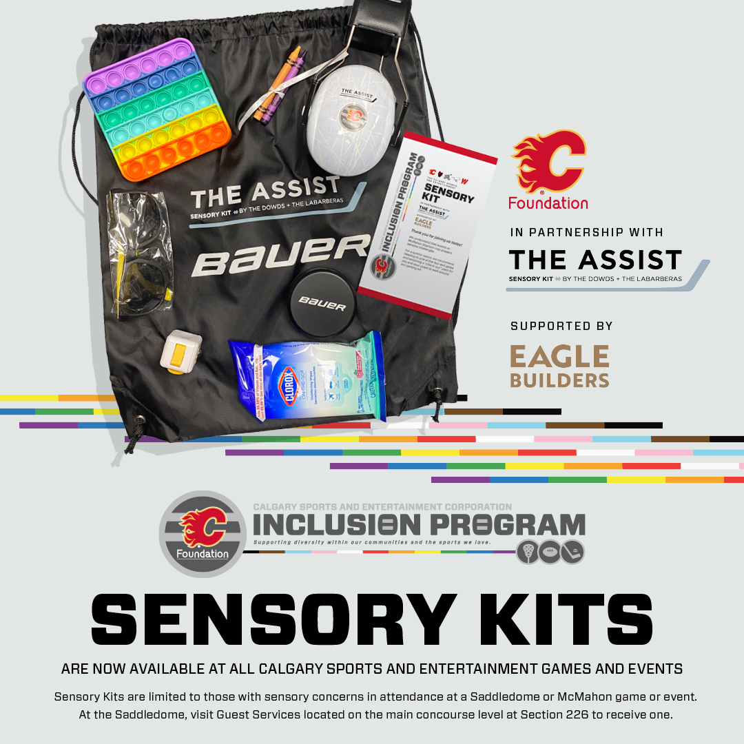 Our <a href="/FlamesFdn/">Flames Foundation</a> Sensory Kits, supported by
<a href="/EagleBuildersLP/">EaglebuildersLP</a>, make #Flames games more accessible and inviting to children and people with sensory challenges. 

For more info or to pick up an <a href="/theassistkit/">The Assist Sensory Kit</a>, stop by Guest Services on the concourse when you arrive at the 'Dome ❤️