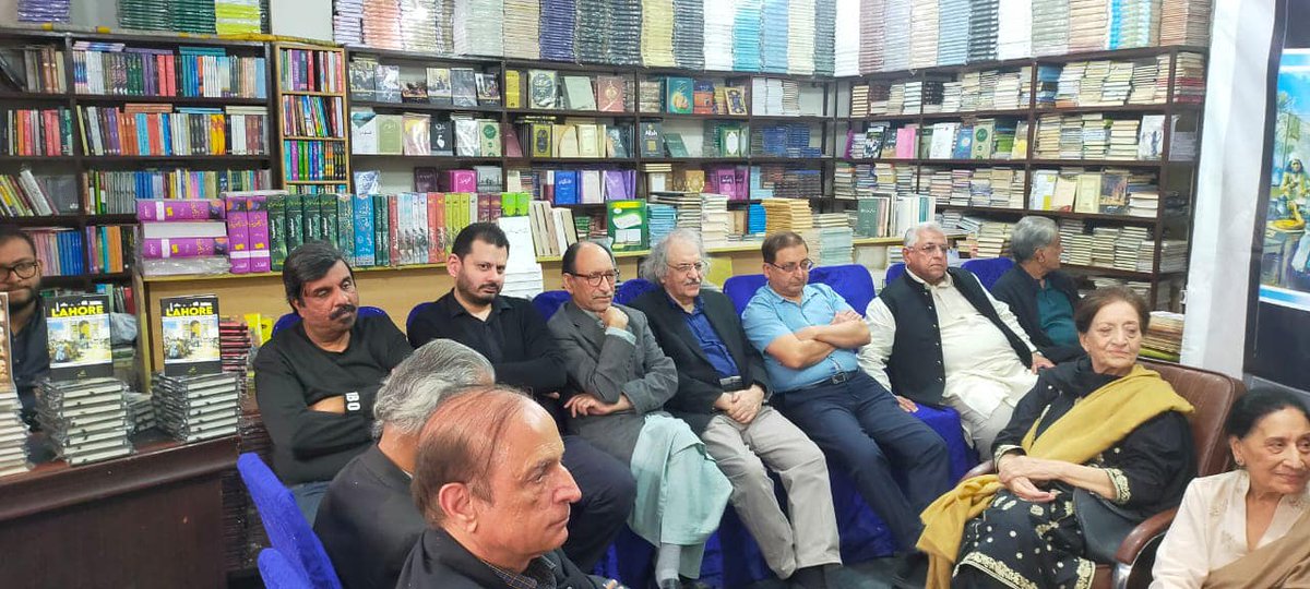 <Sunday> It was a gratifying & interesting experience to attend the launch of dear Aamir Butt sahib's maiden book on #Lahore , 𝐋𝐀𝐇𝐎𝐑𝐄 : 𝐏𝐋𝐀𝐂𝐄𝐒, 𝐏𝐄𝐎𝐏𝐋𝐄, 𝐒𝐓𝐎𝐑𝐈𝐄𝐒 at the bookshop of the publisher @akspublications  this past #Sunday . Look forward to reading!
