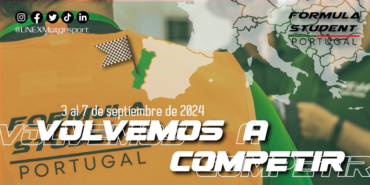 ¡Este año volvemos! 🇵🇹

Para la temporada 2024 UNEX Motorsport volverá a estar presente en la Formula Student Portugal 🏁🏆