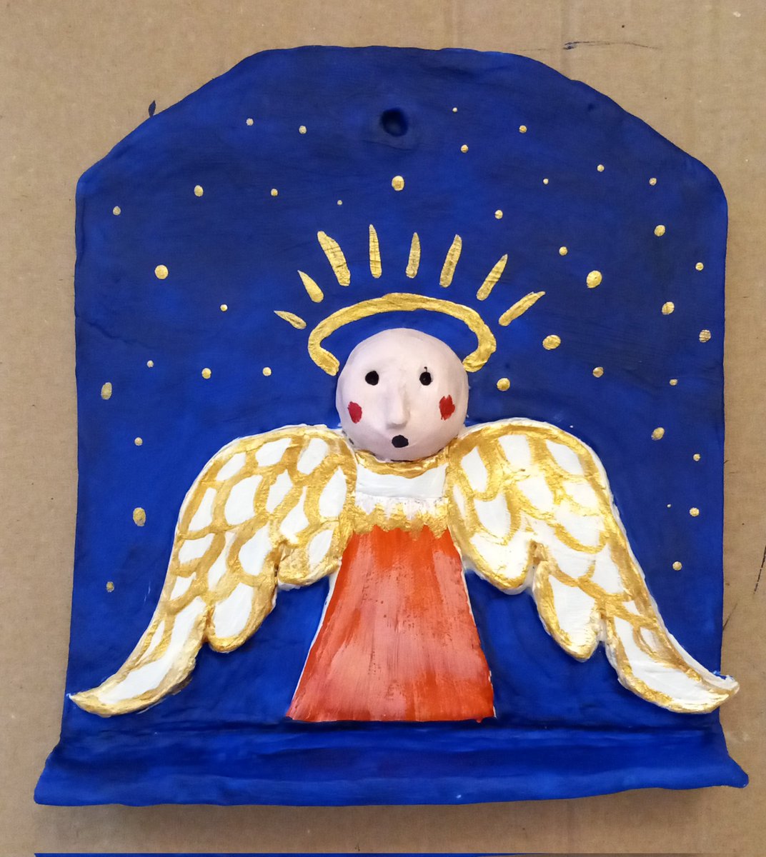 judefire33's tweet photo. So I made my first #AirDryClay model..my little #Angel, I had the idea, drew it and it turned out exactly as I envisaged it!! Next on to a presant for someone! #BookTwitter #Clay #ClayMaker #Artist https://t.co/b1R4MgmosL