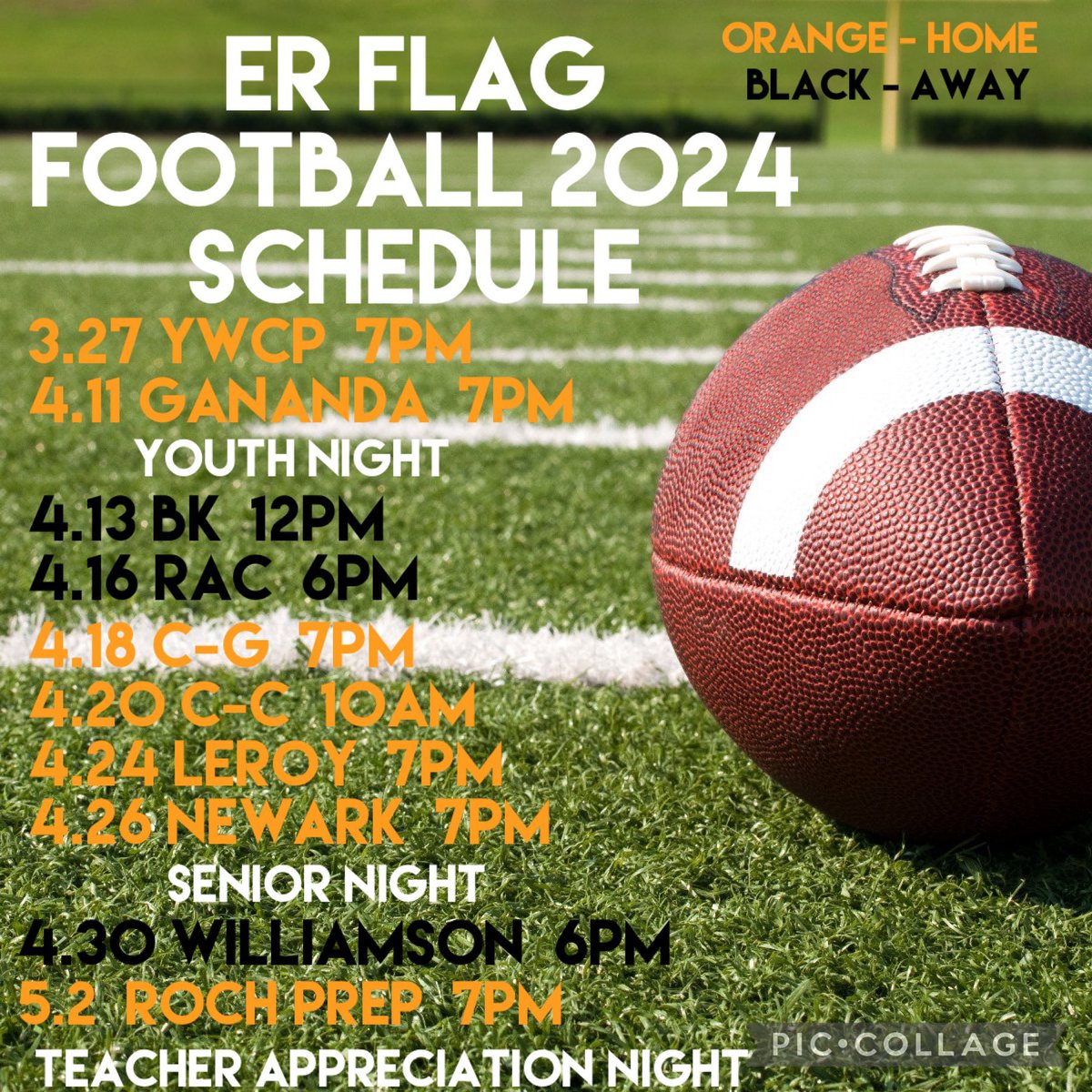 er_flagfootball's tweet image. note to self: next year, don’t post schedule until at least week 1 of the season #anotherupdate #springsportsprobs @PrimetimeBall_