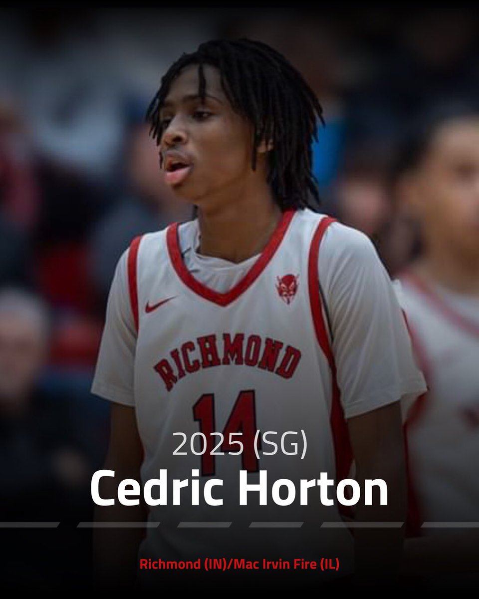 Cedric Horton (2025) Height: 6’5 POS: SG HS: Richmond (IN) Grassroots: Mac Irvin Fire (IL) Calling Card: Athletic Scoring Threat Current Offers: Valparaiso, Indiana State, Miami (OH), Nebraska-Omaha, Eastern Illinois, Kent State