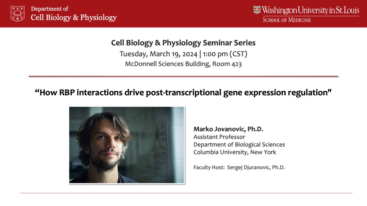 Join us next week for a great talk on novel methods to study RNA binding proteins and their control over gene expression.