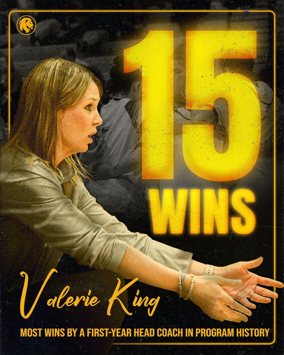 .<a href="/CoachValKing/">Val King</a> now holds the program record for most wins by a first-year coach! #GoLions