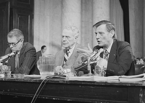 December 1975: former Secretary of the Army #CyrusVance, former Secretary of Defense #ClarkClifford, and former #CIA covert-action official #DavidAtleePhillips appear before the Senate Select Committee on Intelligence. Phillips had recently left the CIA to establish the…