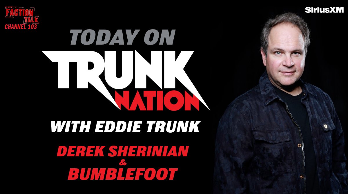 DerekSherinian's tweet photo. Today on #TrunkNation - @EddieTrunk talks to @bumblefoot & @DerekSherinian about the debut album from WHOM GODS DESTROY @wgdestroy #Insanium! Plus time for your calls! Tune in to @factiontalkxl from 3-5pET or listen anytime on the SXM app: https://t.co/fxvzGFAUhH https://t.co/2uAgASXOAb