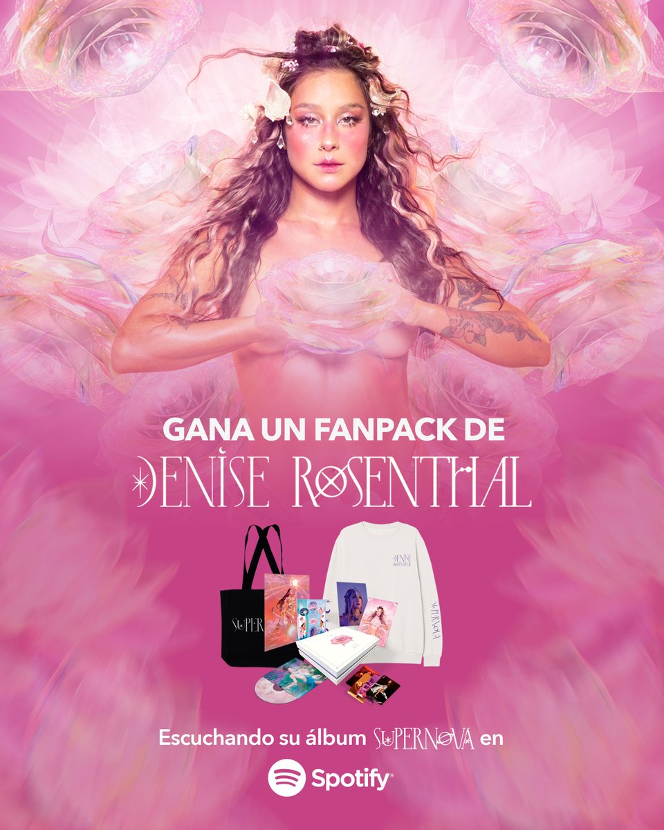 ¡Alerta de #Concurso! Gana un exclusivo fan pack de
<a href="/NissRosenthal/">Denise Rosenthal</a> 
¡Escucha su último álbum Supernova en Spotify, regístrate aquí live.umusic.com/denise-lollapa… y estarás participando! Son pocos días para participar  ¡No te lo pierdas!
