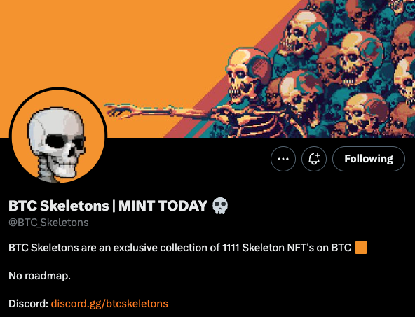 hearing BTC Skeletons is a wallet drainer, not a mint

their discord has been locked for days and none of the passcodes have actually worked

be careful!