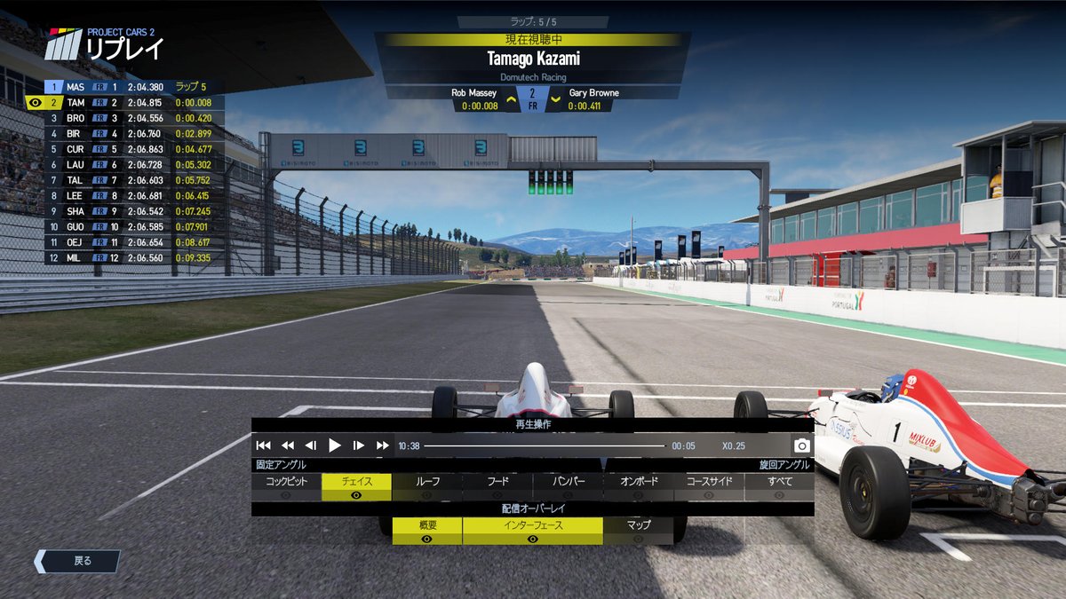 hideG_ran's tweet image. #ProjectCars2 こんな熱いレースある？！0.008秒差で負けた。😭