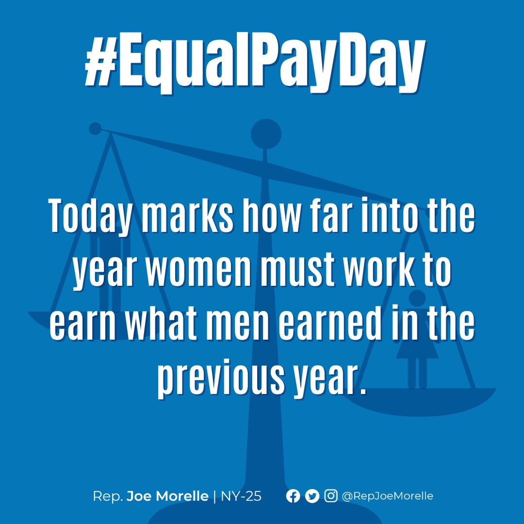Today marks #EqualPayDay—a reminder of how far we still are from achieving full equality.

Future generations deserve to grow up in a world where their gender does not determine their worth or economic success. Together we must keep fighting for #EqualPayforEqualWork.