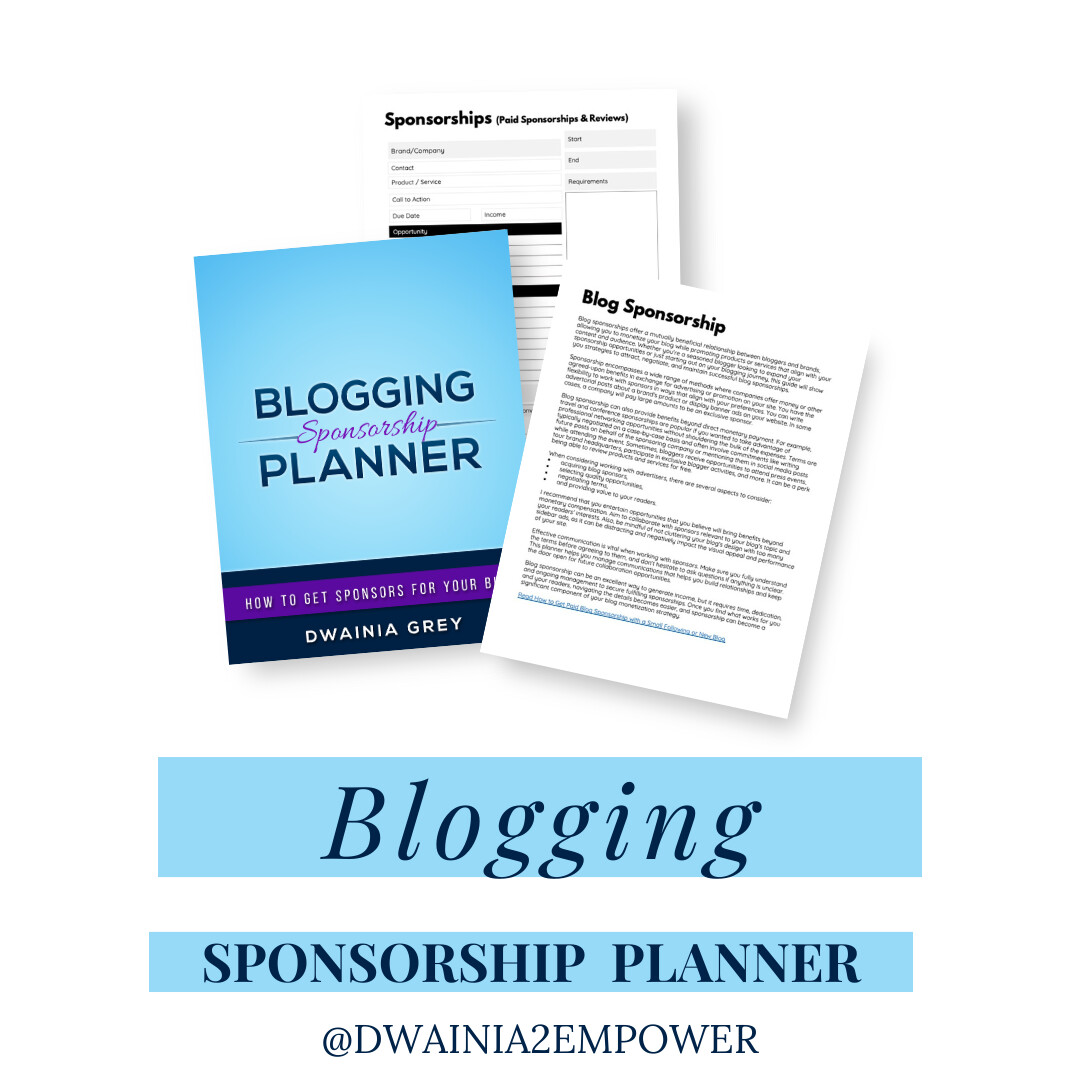 Monetize your blog with the Blogging Sponsorship Planner. Learn how to attract sponsors and build profitable partnerships. #BloggingSponsorshipPlanner #MonetizeYourBlog

Buy now! shop.dwainiagrey.me/product/bloggi…