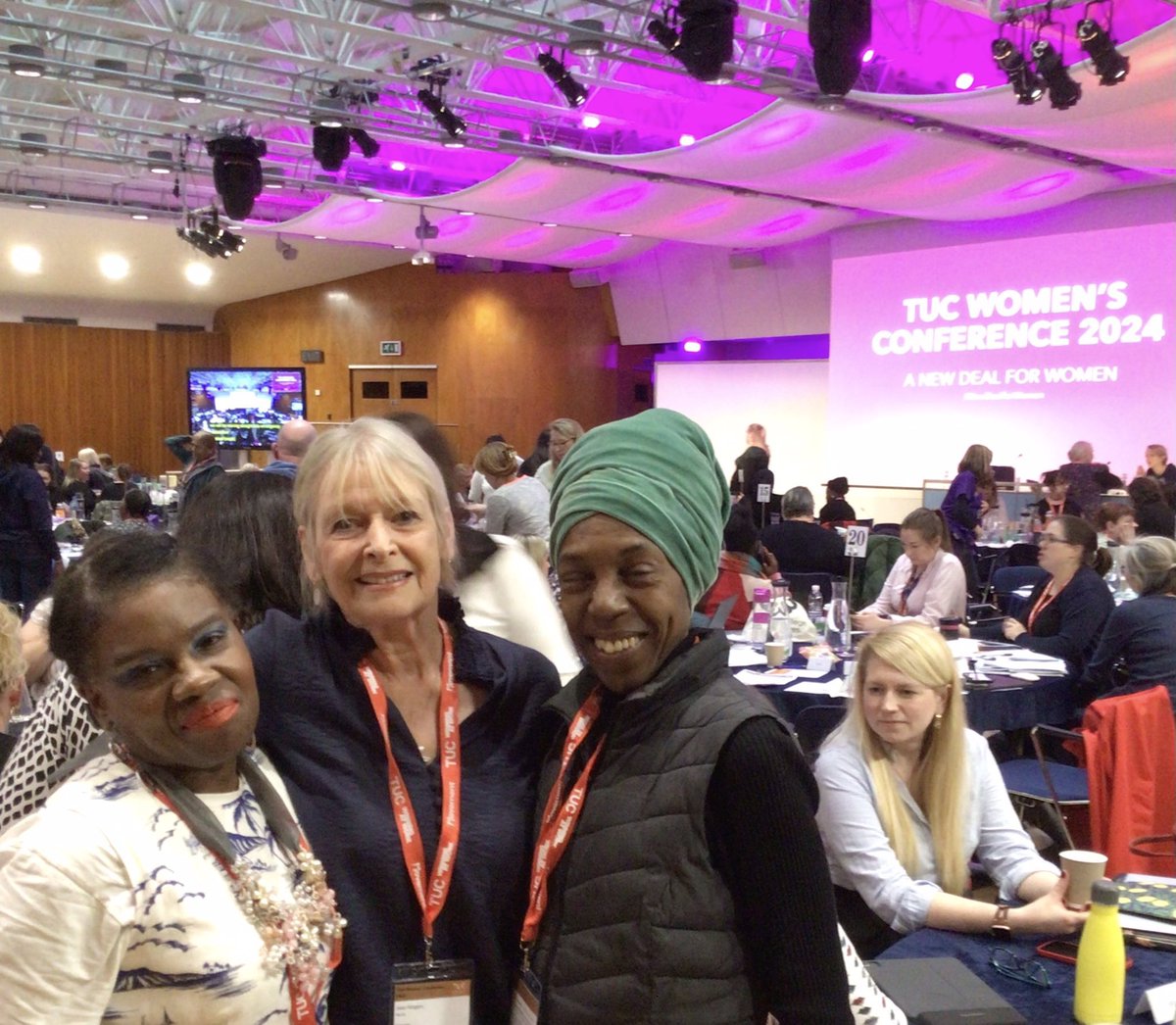 1/2 Our delegates from  <a href="/The_TUC/">Trades Union Congress</a> Women’s Conference last week. Huge thanks to <a href="/JeanRogersActs/">Jean Rogers (she/her)</a> <a href="/mo_hibbert/">maureen</a> &amp; Peggy-Ann Fraser for representing the Women’s Committee so brilliantly.