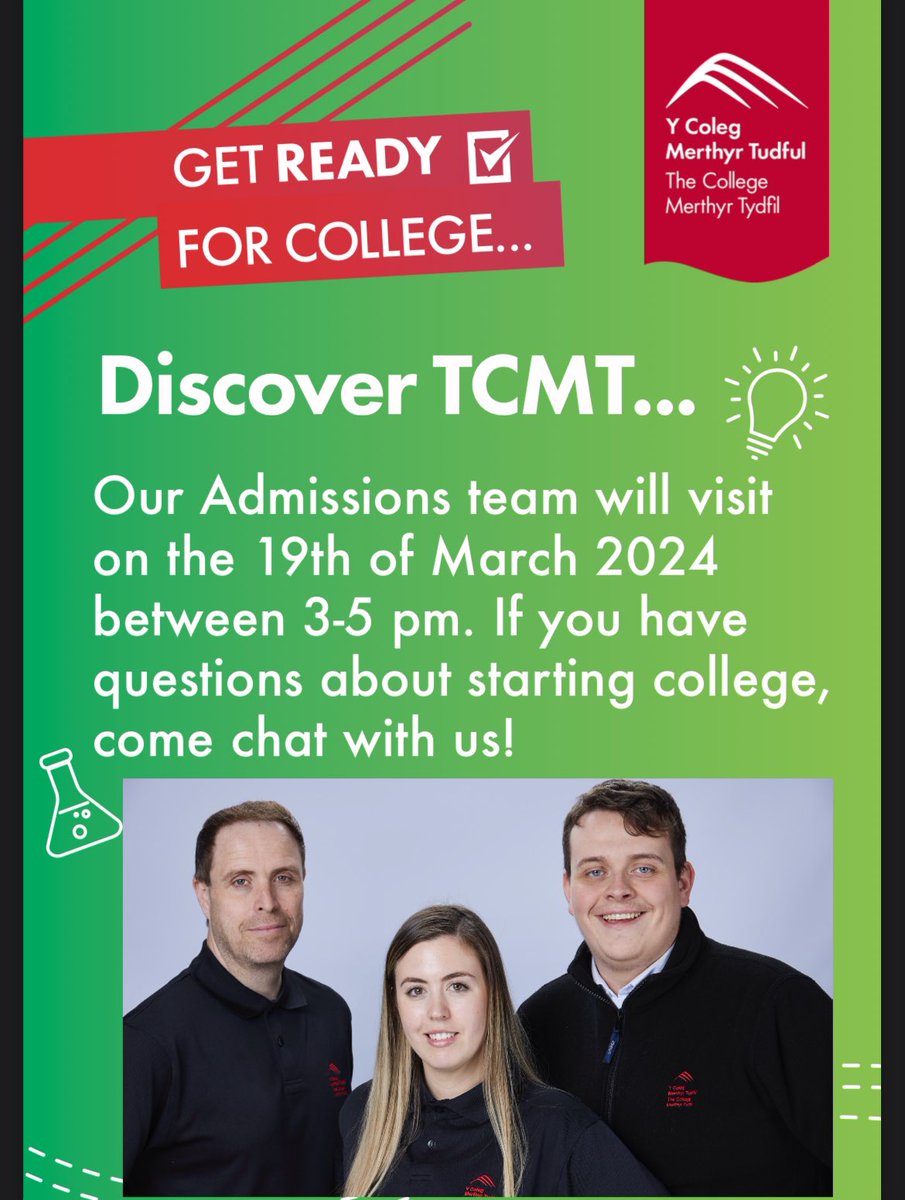 @CollegeMerthyr will be hosting a Year 11 assembly on Tuesday 19th March. Their admissions team will also be on site between the hours of 3-5pm to support families with any questions that you may have and support with applications if necessary. @IDSHeadteacher @IDS3to18
