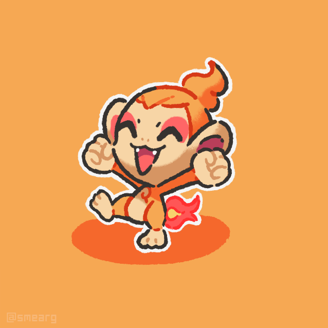 smearg's tweet photo. good morning hyped up chimchar! 🐵🔥 https://t.co/QIFcTswqJ4