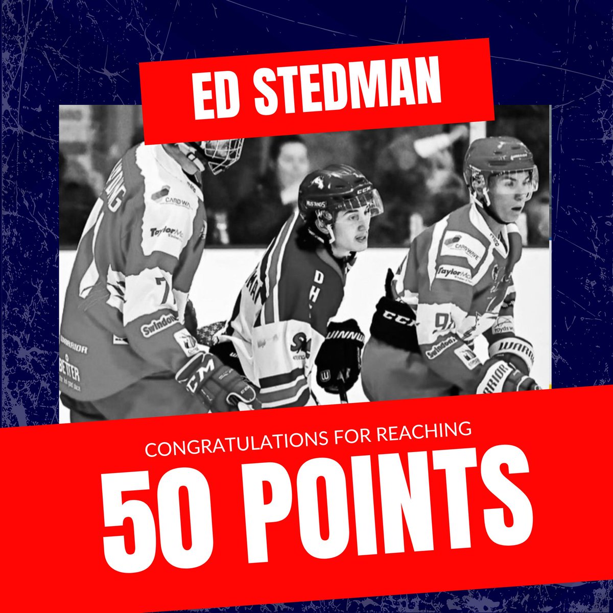 Edward Stedman has hit 50 points with the Invicta Mustangs. 25 goals and 27 assists for 52 points. The young skilled, high energy forward has shown he can put up the points as well as mix it up physically, hard hitting and will drop the gloves if needed.