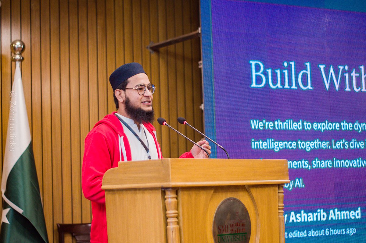 CodeAshing's tweet image. Just wrapped up an amazing experience at #CodeJam2 by @googledevs  DSC-SMIU! Honored to have delivered a talk on &apos;Building with AI&apos; - exploring its impact on tech &amp;amp; business. Kudos to the team &amp;amp; all participants! #AIInnovation #TechTalks #GDSCSMIU #FutureOfTech #AICommunity 🚀