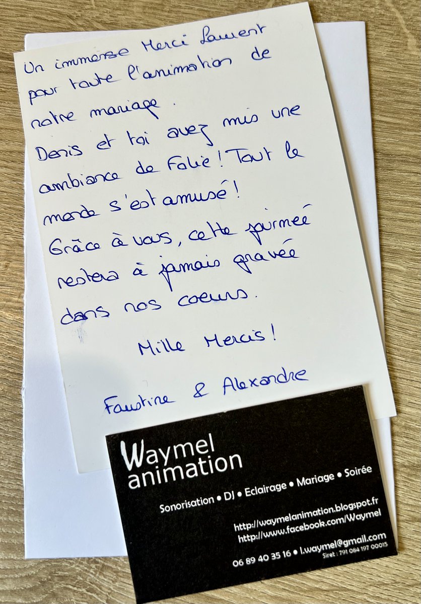 WaymelAnimation's tweet photo. Séquence "Mille M E R C I S" pour votre confiance :
Domaine & Traiteur = Salon de la Prairie à #Steenwerck
Son & Lumière = @WaymelAnimation #WaymelAnimation
Animateur DJ = #LoLoWaymel
#Mariage #Wedding #LaFlandre #LesFlandres #SalonDeLaPrairie https://t.co/ancwESISdf
