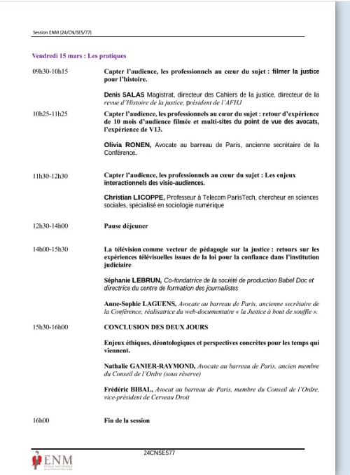 Merci à <a href="/ECFrety/">Edmond-Claude FRETY</a> et à l'association Cerveau Droit, qui vient régulièrement interroger nos biais cognitifs et les neurosciences, de cette invitation à débattre de la place de la télévision comme vecteur de pédagogie à l'ENM cette semaine.

Encore bien entourée !