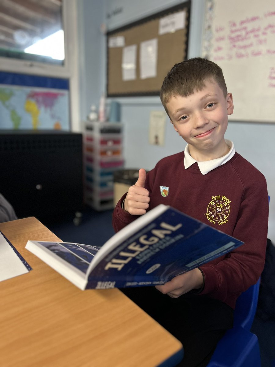 The_BookNook's tweet photo. The Book Nookers have started reading graphic novel Illegal and are already hooked with the compelling story @AndrewDonkin @EoinColfer @_Reading_Rocks_ 🌎 https://t.co/JeJPLQhkjK