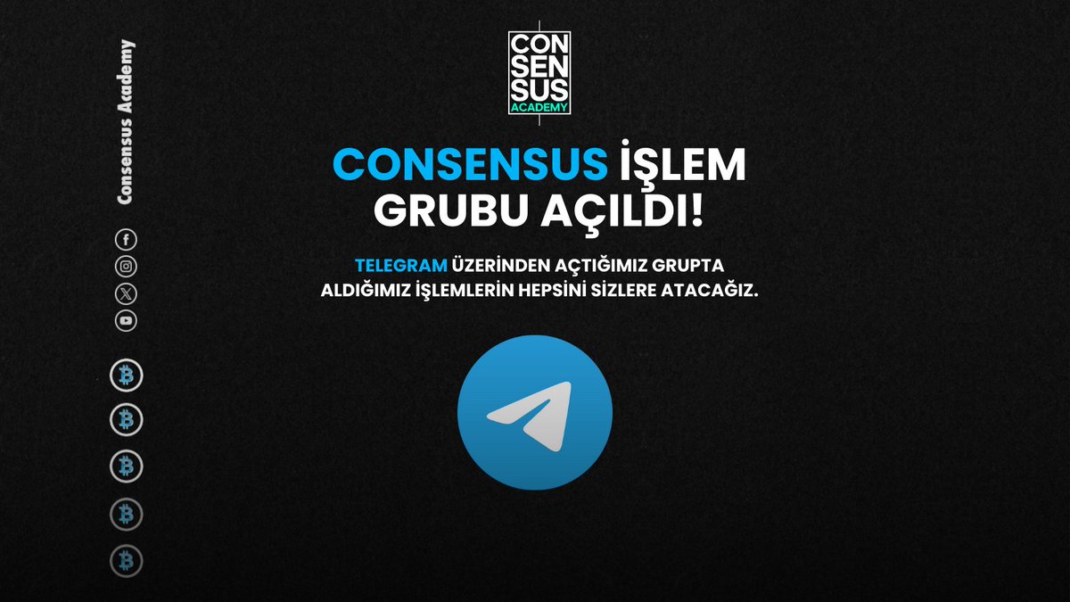 -Consensus İşlem Grubu Aktif-

Bugün  itibari ile "İşlem grubu" alımlarımız başlamıştır. Aşağıdaki bıraktığım telegram grubu üzerinden kayıt oluşturabilirsiniz ve dahil olabilirsiniz.

Başarılar ve bol şanslar herkese.

t.me/consensusislem…