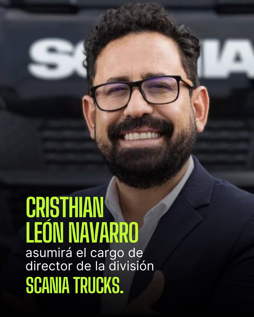 PanoramaAutomot's tweet photo. Cristhian León Navarro  será el nuevo líder de Scania Trucks México, Será responsable por las operaciones comerciales y postventa para el segmento de carga.

Sustituye a Mauricio De Alba a partir de mayo de 2024. https://t.co/kkgLF44Ajz