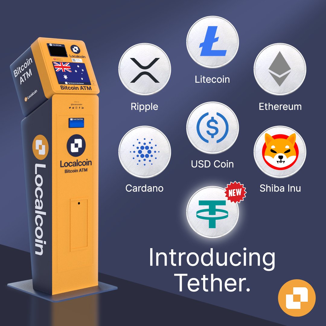 🇦🇺 You can purchase a variety of cryptocurrencies in Australia through  Localcoin ATMs! 🇦🇺 Coins we offer: Ripple ($XRP), Litecoin ($LTC) ,  Ethereum ($ETH) , Cardano ($ADA), USD Coin ($USDC), Shiba Inu ($